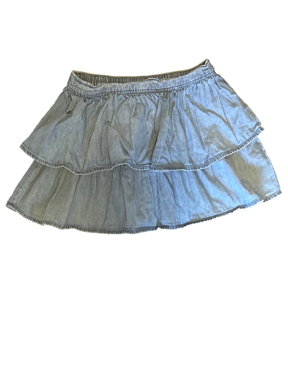 Gymboree Light Wash Tiered Denim Skirt - 5T
